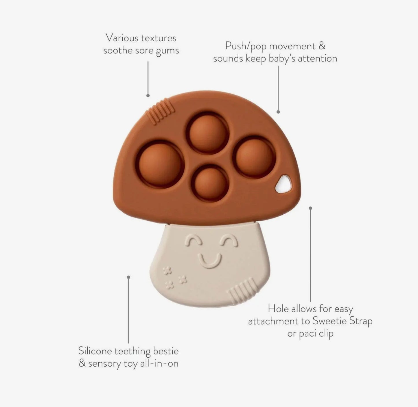 Itzy Pop™ Sensory Popper Toy Mushroom