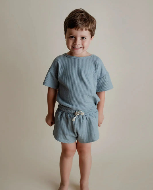 Santorini Summer Waffle Toddler Top & Bottom Set